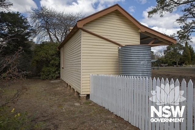 Colo Vale Railway Station -North and east elevation of the platform building and the water tank.