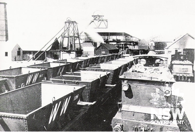 West Wallsend Colliery and coal waggons