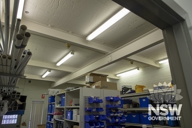 Blacktown Railway Signal Box - Internal steel frame in the relay room.