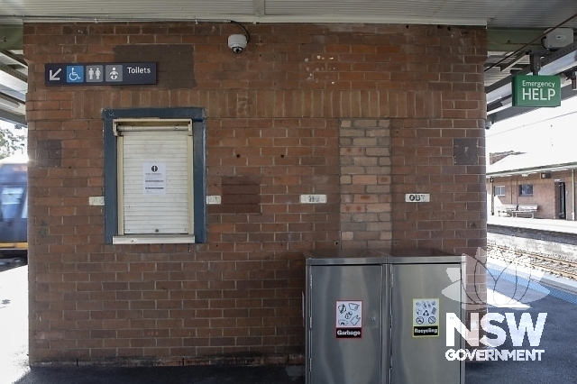 Toongabbie Railway Station - Platform 3/4, southern  elevation with old ticket windows.