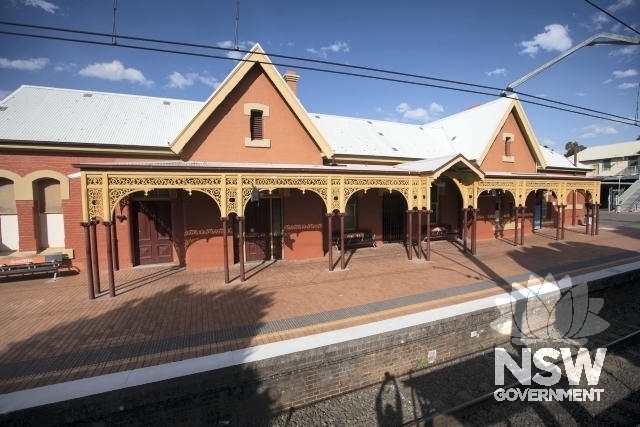 Arncliffe Railway Station - Platform 1/2 building - west elevation (Platform 1) awning from west