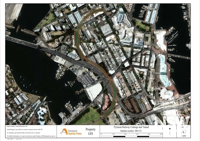Pyrmont Railway Cuttings and Tunnel Curtilage Map