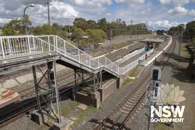 Villawood Railway Station Group - Stairs to station and overview.