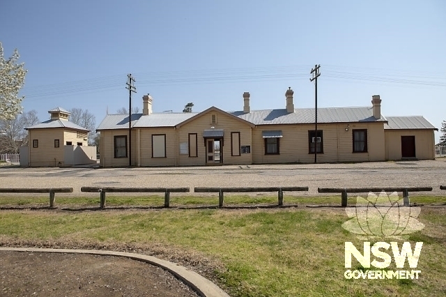 Culcairn Railway Precinct - Station building on the approach side, eastern elevation.