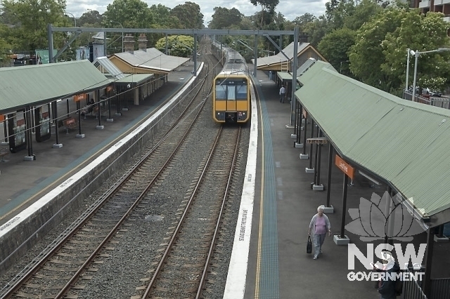 Lindfield Railway Station Group - Modern awning to platform building.