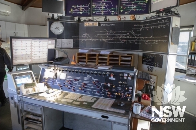 Campbelltown Railway Station Group - Interior with operating equipment