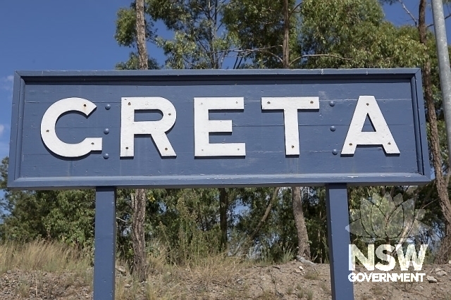 Greta Railway Station Group - GRETA sign