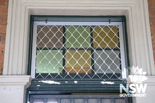 Scarborough Railway Station Group-Platform 2 Coloured glass above door