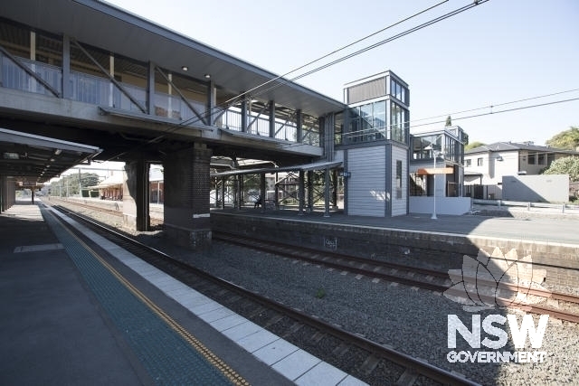 Arncliffe Railway Station - footbridge, stairs, lifts, overhead booking office - southern elevation