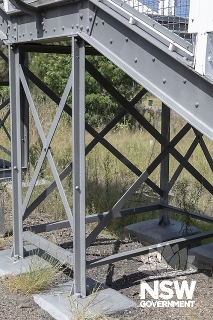 Greta Railway Station Group - Dorman and long riveted steel overhead footbridge