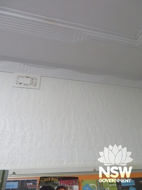 Block B: Central room showing original finishes. Note the plaster wall finish