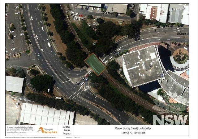 Mascot (Robey Street) Underbridge - curtilage plan