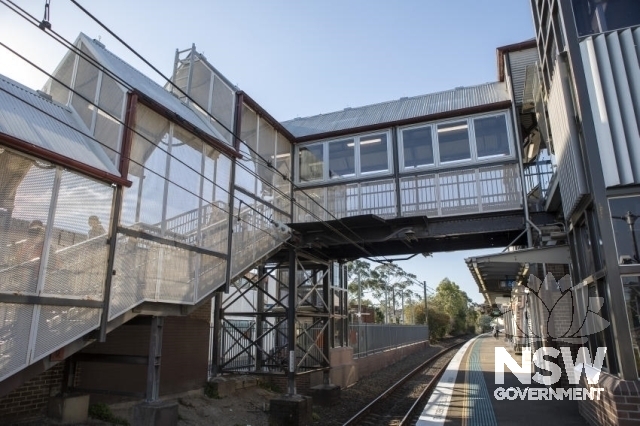 Mortdale Railway Station Group - View of the overhead footway and the stairs.