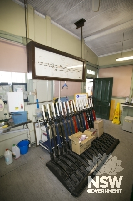 Lawson Railway Station - Signal box interior
