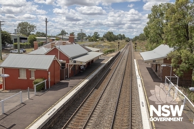 Branxton Railway Station Group - Station view from the overhead footbridge