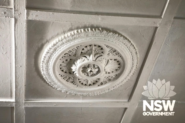 Riverstone Railway Station Group and Residence - Ceiling rose in the office.
