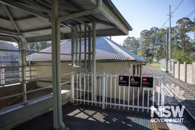 Beecroft Railway Station - Subway light well building at north end of station.