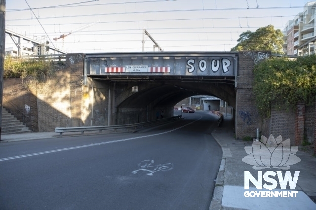 Ashfield Railway Station Group - Brown st underbridge, Northern elevation.