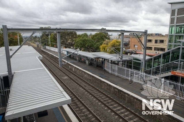 Guildford Railway Station - View from footbridge to Platform 2.