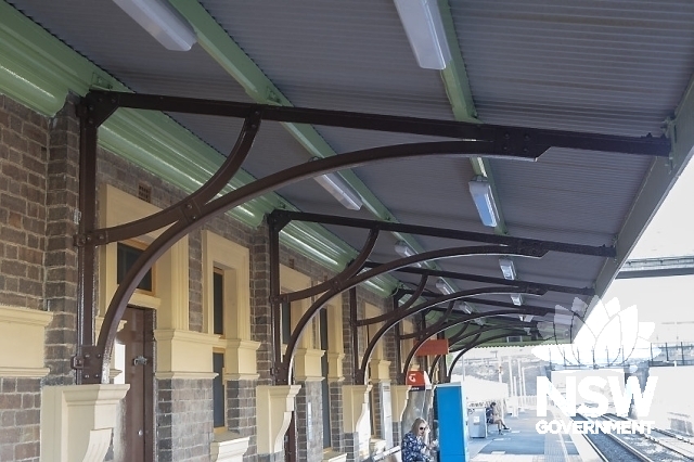 Thornton Railway Station - Under awning detail on Platform 1
