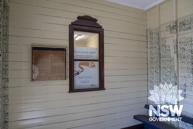 Berala Railway Station Group - Ticket window in the waiting room.
