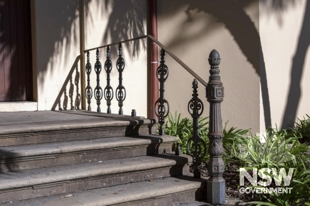 Petersham Railway Station Group - Post and balustrade on the Terminus St building.
