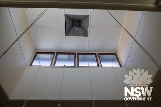 Albury Railway Precinct - Ceiling and windows above the kitchen to provide ventilation.