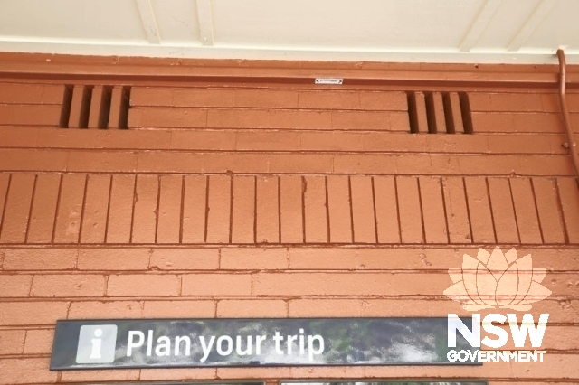 Caringbah Railway Station Group - Brickwork detail on the station building.