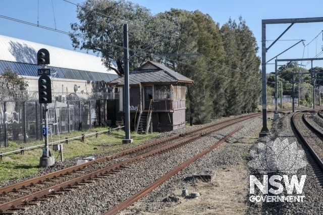 Petersham Railway Station Group - The signal box is south west from the platform.