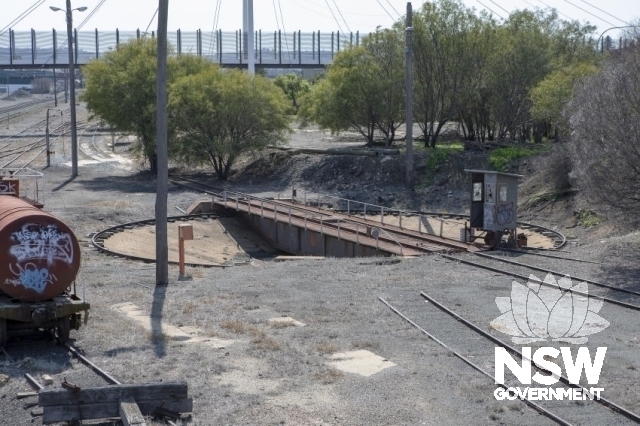 Albury Railway Precinct - Turntable at the north end of the platform.