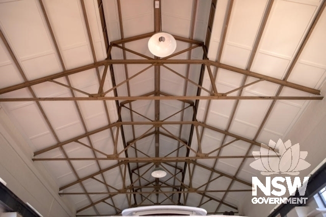Sutherland Substation- ceiling and exposed roof trusses
