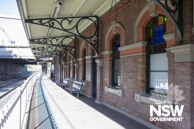 Canterbury Railway Station Group - Goods line platform building and awning detail.