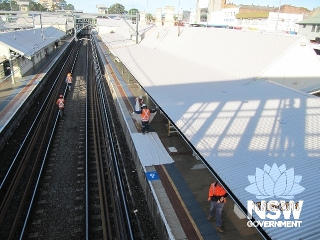 Hornsby Railway Station - roof work 2014