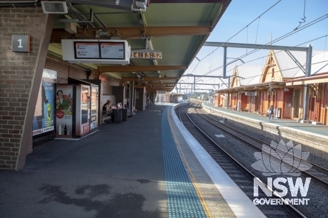 Sydenham Railway Station Group - Platform 1 with platform 2 in the right of image.