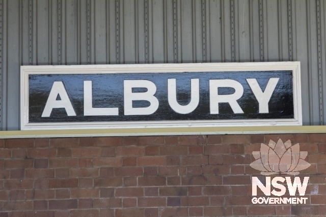 Albury Railway Precinct - ALBURY sign