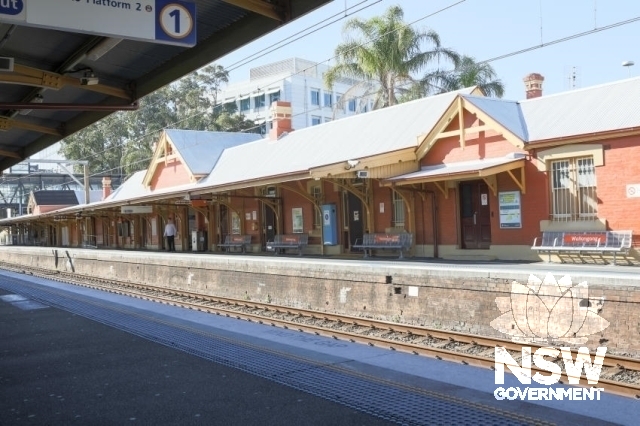 Wollongong Railway Station Group - Platform 2, looking north
