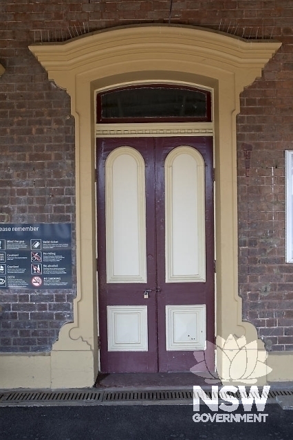 Junee Railway Precinct - Decorative Station Doorway and doors.