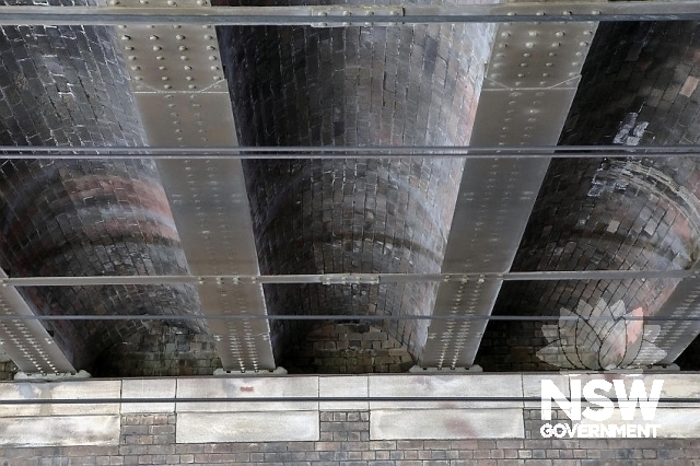 Croydon Railway Station Group - Overbridge 1892 arched brickwork between steel girders