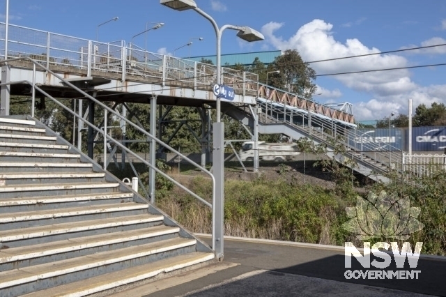 Cringila Railway Station Group - Steel footway over five islands road.