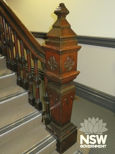 Building I: Ground Floor newel post of main staircase