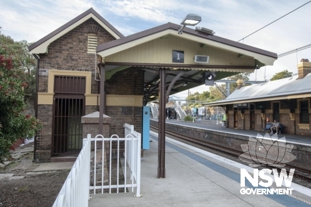 Erskineville Railway Station Group - Platform 1 southern elevation. Disused mens toilets.