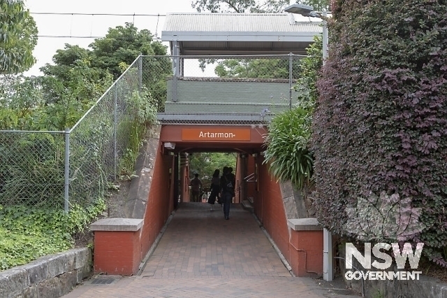 Artarmon Railway Station Group - Entrance from Hampden Road.