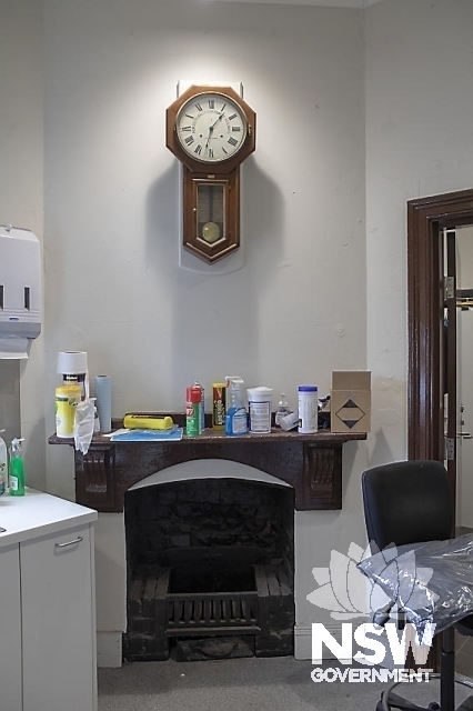 Ingleburn Railway Station Group - Platform office with fireplace and Seth Thomas clock.
