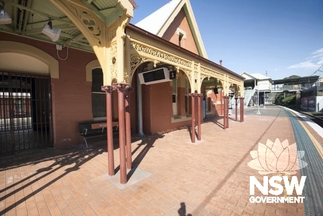 Arncliffe Railway Station - Platform 1/2 building - west elevation (Platform 1) awning from north