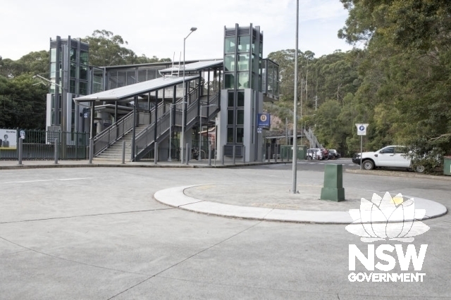 Helensburgh Railway Station Group-  Modern pedestrian footway and lifts.
