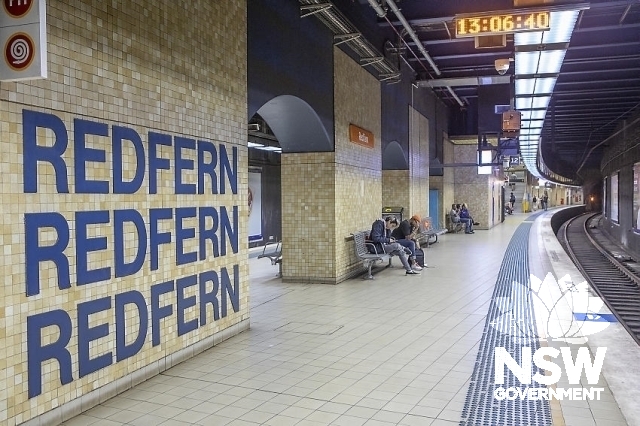Redfern Railway Station Group - Platform 12 and signage