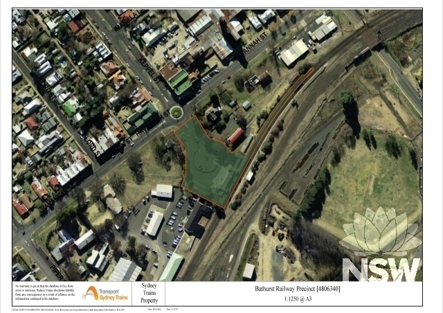 Bathurst Railway Precinct Curtilage Map