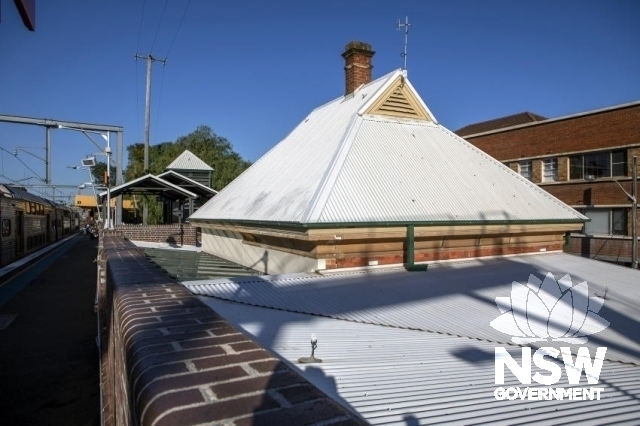 Summer Hill Railway Station Group - Parcel office building roof at platform level.