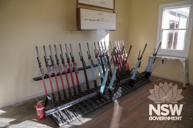 Cooma Railway Precinct - Signal box and levers