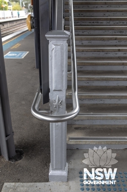 Sutherland Railway Station Group - Newel post with star design